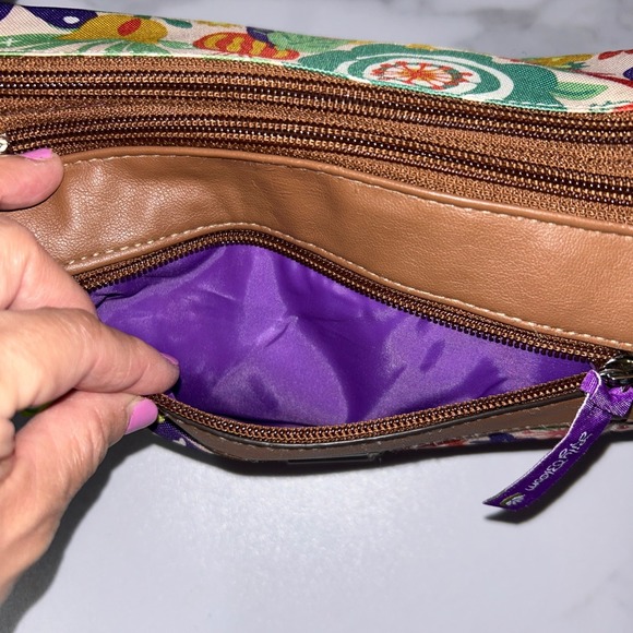 Floral Print Crossbody Bag Travel Purse Organizer Lightweight Womens - Picture 4 of 12